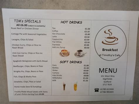 timmys stafford reviews|BREAKFAST AT TIMOTHYS, Stafford .